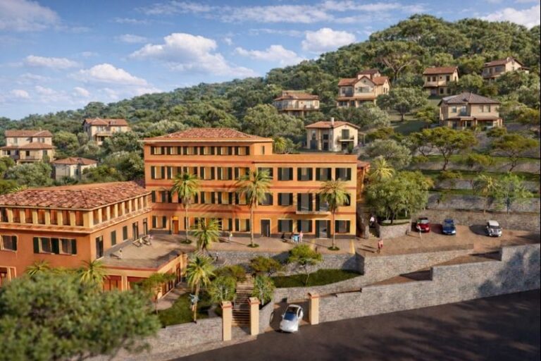 Edificio a gradoni inserito nel paesaggio